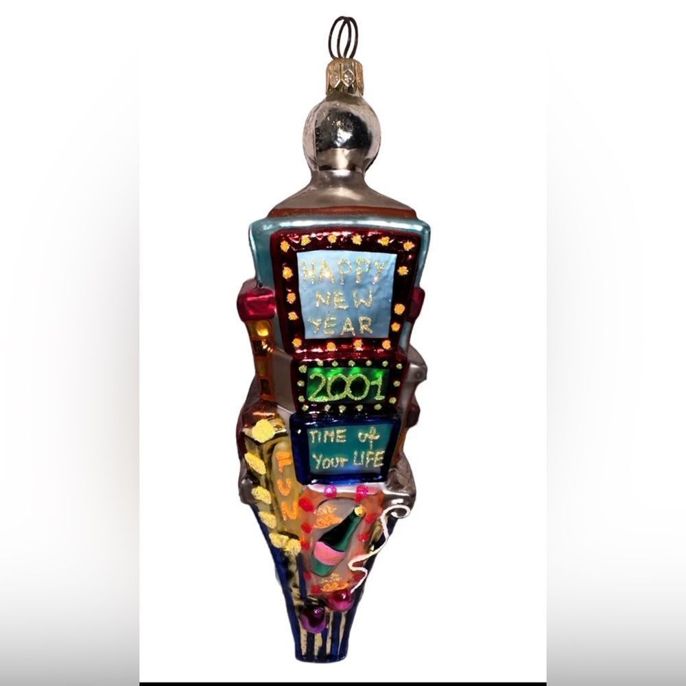 Christopher Radko Countdown 2001 Glass New Years‎ Ornament Dated